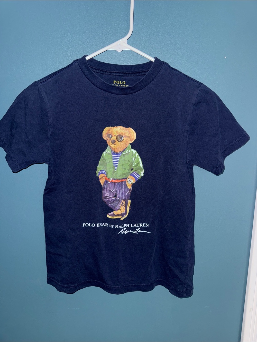 Polo by Ralph Lauren Navy Tee with Polo Bear Graphic